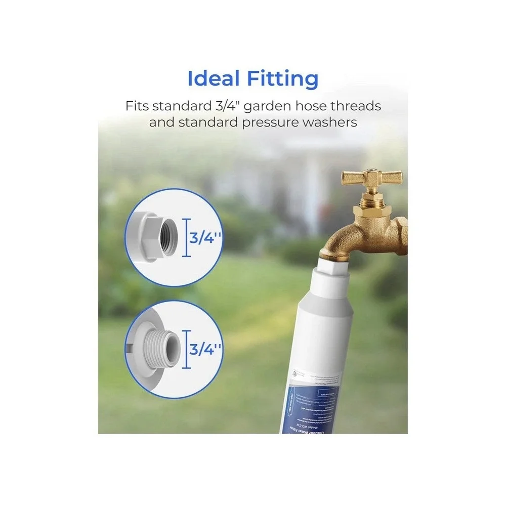 Waterdrop Hard Water Filter for Hose Car Wash, 2 Pack with Hose Protector
